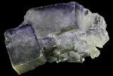Lustrous Purple Cubic Fluorite Crystals - Morocco #80346-1